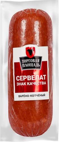 

Колбаса варено-копченая Торговая площадь сервелат Знак качества 380 г