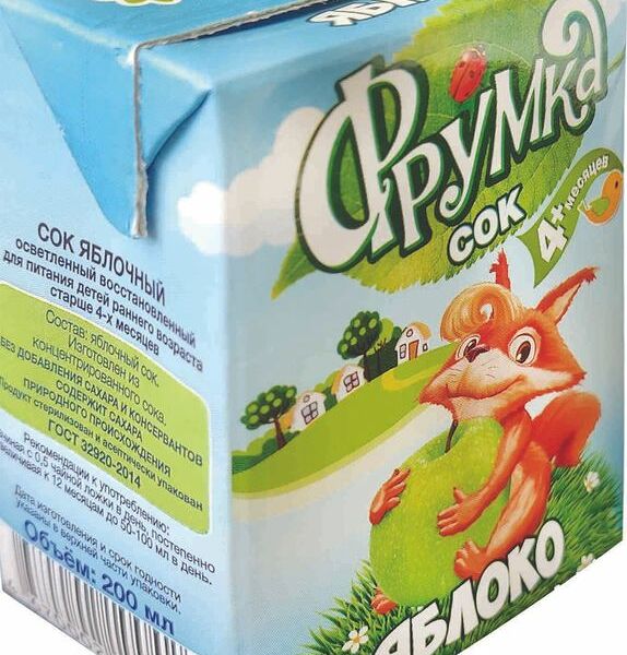Сок Фрумка Яблоко осветленный с 4 мес. 0.2л