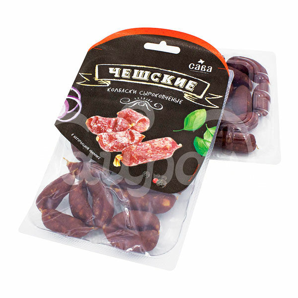 Колбаски Чешские  80гр с/к САВА пакет