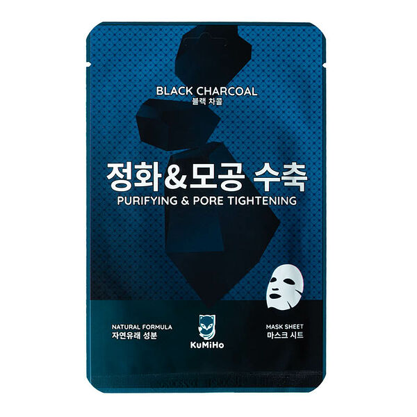 Маска для лица Kumiho тканевая Очищающая с черным углем