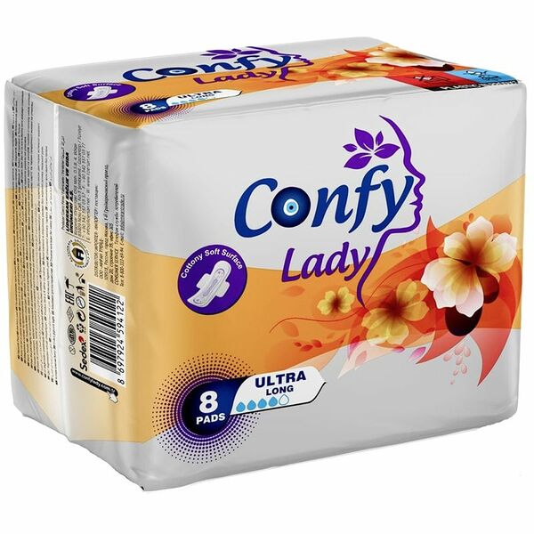 Прокладки гигиенические Confy Lady Ultra Long, 8шт