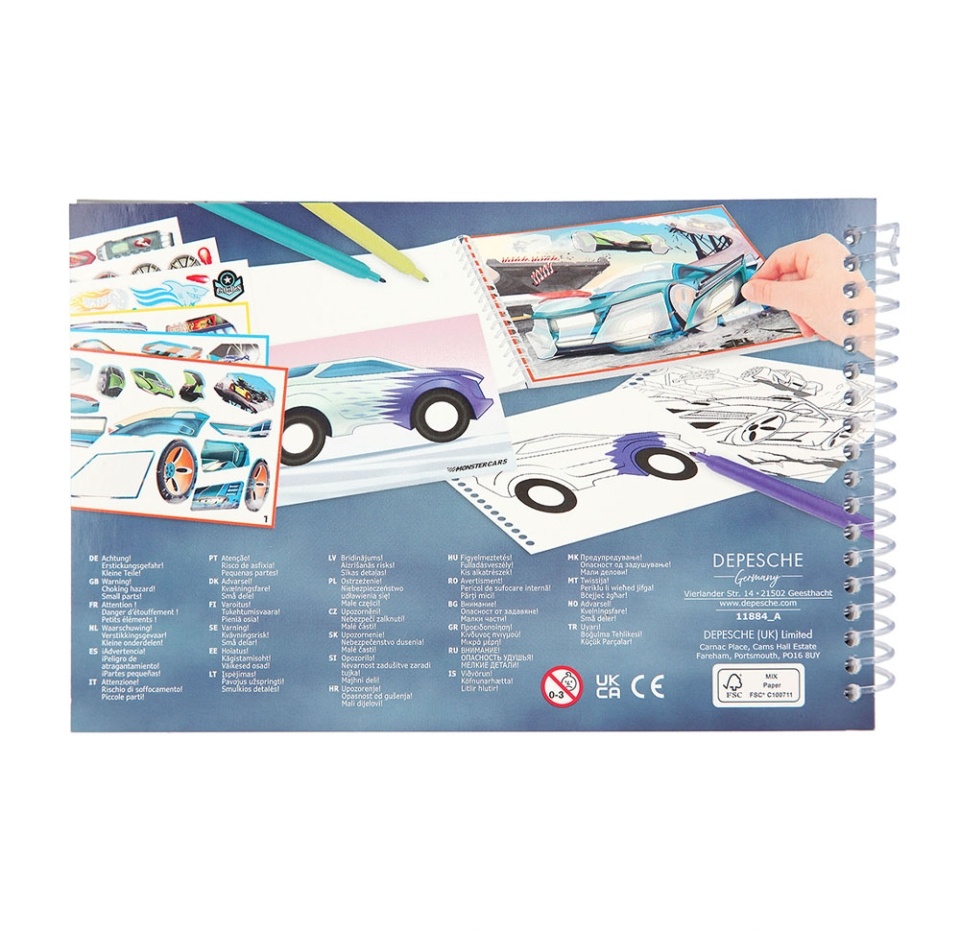 

Мини-альбом для раскрашивания, Monster Cars, Германия