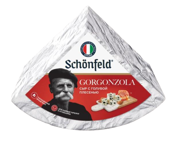 

Сыр мягкий с голубой плесенью Schonfeld Gorgonzola 55% БЗМЖ вес