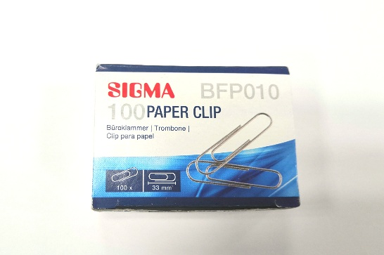 Скрепки 33 мм 100 шт ТМ Sigma (Сигма)