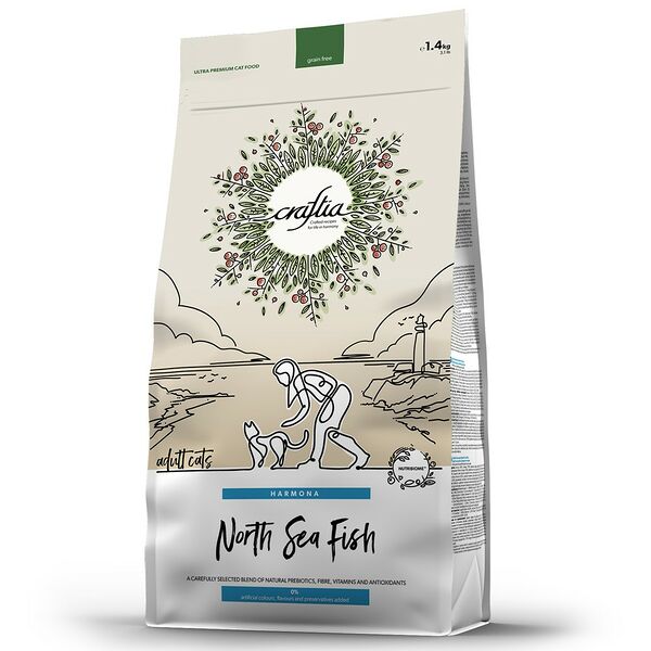 Корм сухой для кошек CRAFTIA Harmona из рыбы северного моря