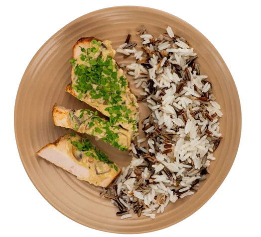 Индейка, запечённая под соусом «Жюльен» и рисом микс, Уже Готово