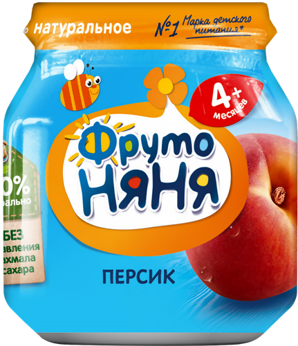 

Фруктовое пюре ФрутоНяня из персиков с 4 месяцев 100 г