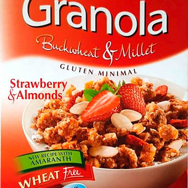 Мюсли хрустящие Emco Гранола клубника-миндаль