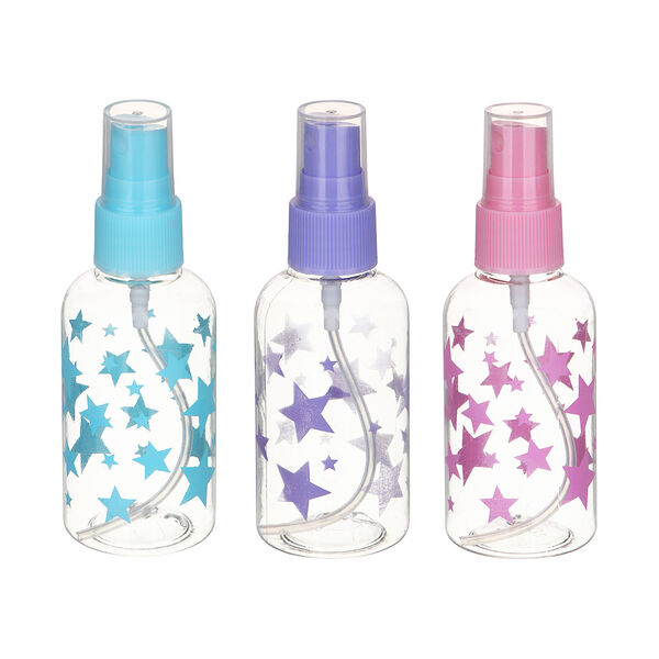 Юниlook бутылочка косметическая с пульверизатором 75мл, пластик, 3 цвета в ассортименте