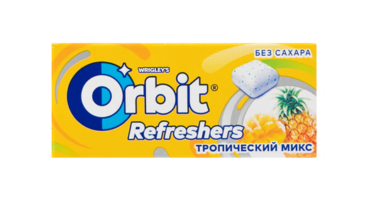 Жевательная резинка Refreshers Тропический микс ТМ Orbit 16 г