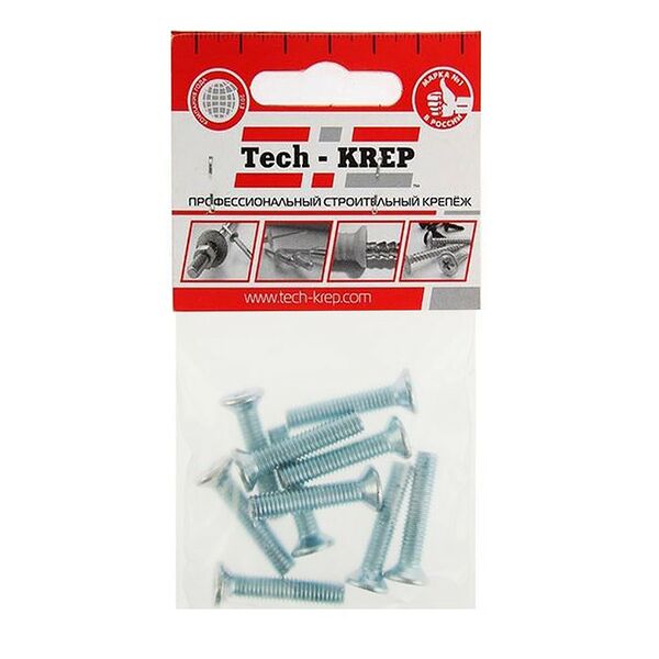 Винт Tech Krep DIN 965, М6х30 мм, 10 шт