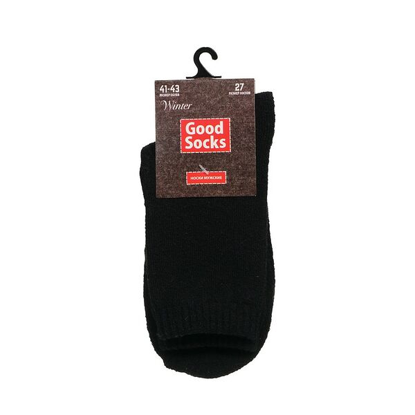 Мужские махровые носки Good Socks Winter Черный р.41-43