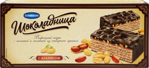 

Торт вафельный Коломенское Шоколадница с арахисом 230 г