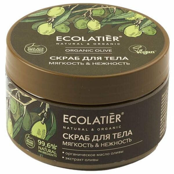 Скраб для тела Ecolatier Green Organic Olive Мягкость и Нежность 300 г