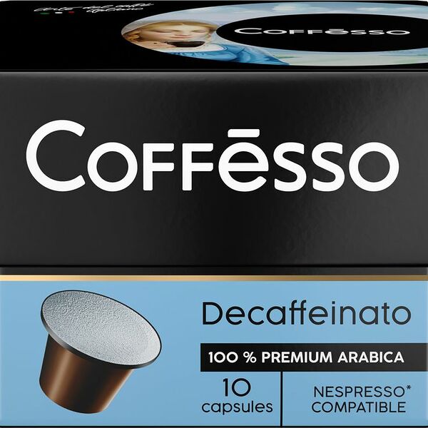 Кофе Coffesso Decaffeinato жареный молотый в капсулах 20х5г