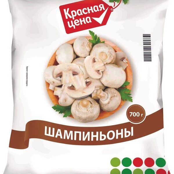Шампиньоны Красная Цена резаные быстрозамороженные 700г