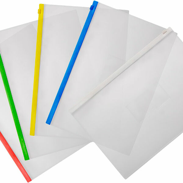 Папка Бюрократ Нужные вещи A5 на Zip молнии 0.15 мм цвет в ассортименте 1 шт