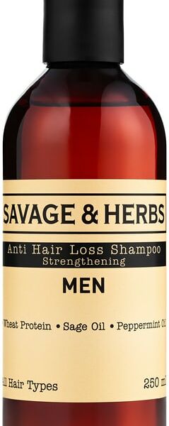 Шампунь для волос Savage&Herbs против выпадения волос с провитаминами В3 B5 250мл