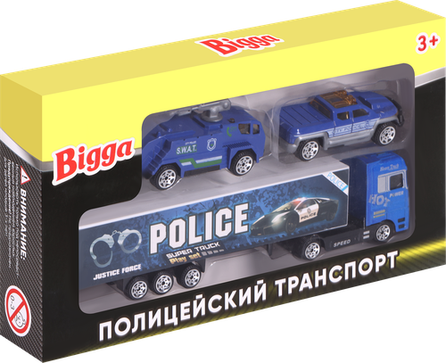 

Набор игровой BIGGA Полицейский транспорт, 3 предмета
