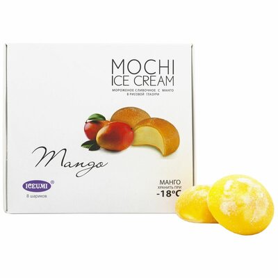 Мороженое сливочное Iceumi Моджи манго в рисовой глазури 300 г