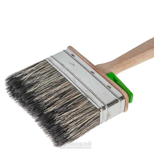 Кисть плоская универсальная, 100х25 мм, С7, смешанная щетина, деревянная ручка