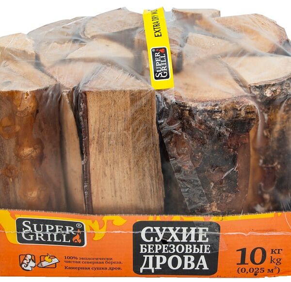 Дрова SuperGrill березовые 10кг