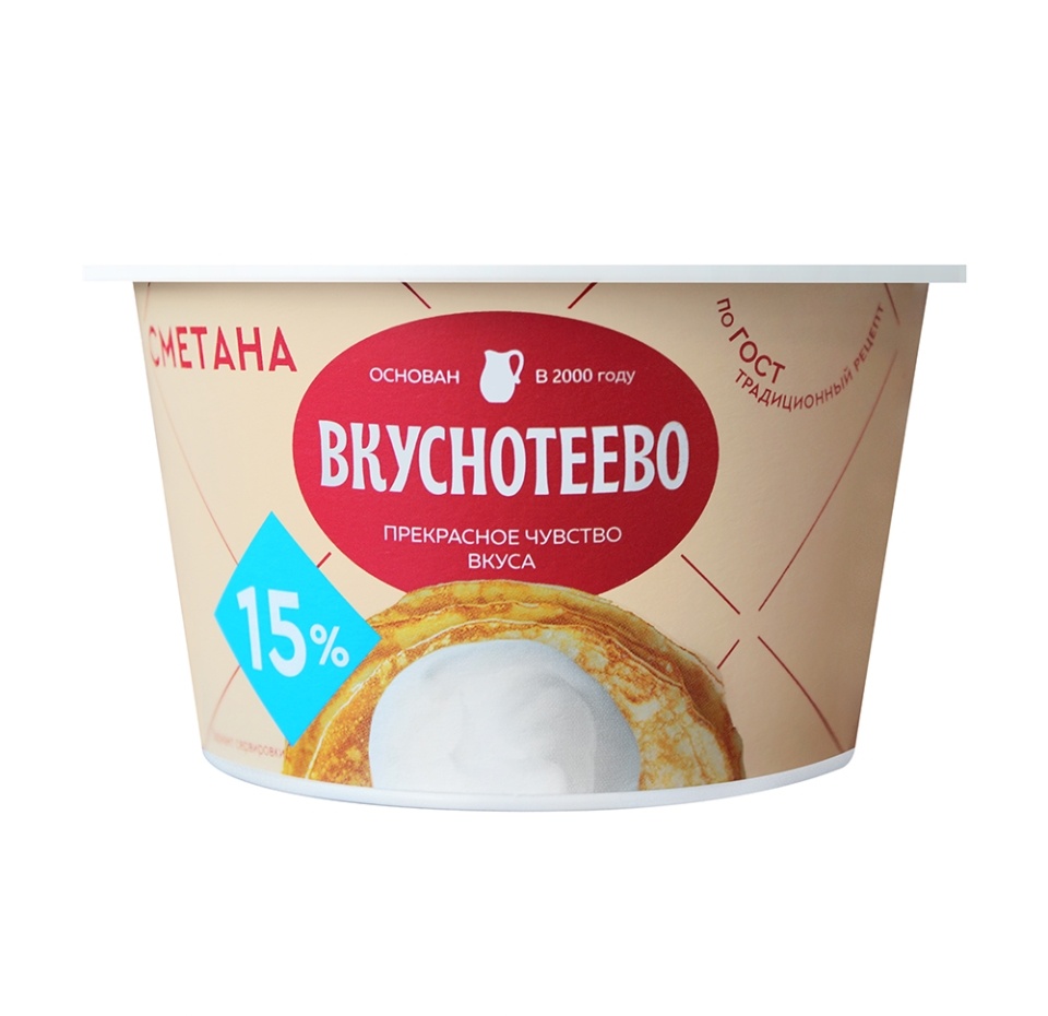 

Сметана Вкуснотеево 15% 150 г
