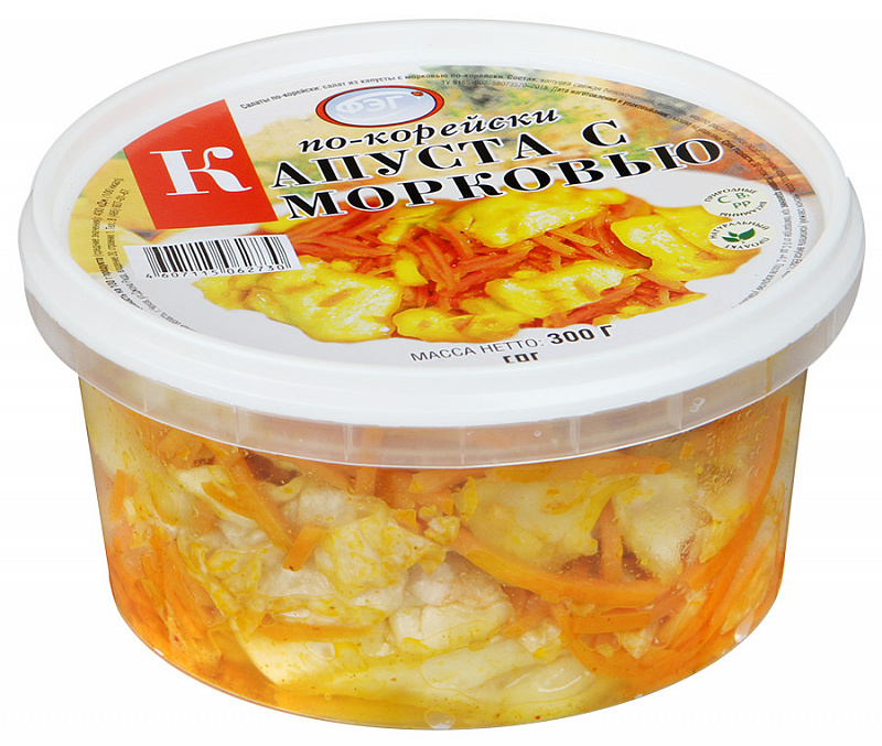 

Салат капуста с морковью по-корейски ФЭГ 300 г