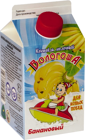 Коктейль молочный Вологоша банановый 2.5% без змж