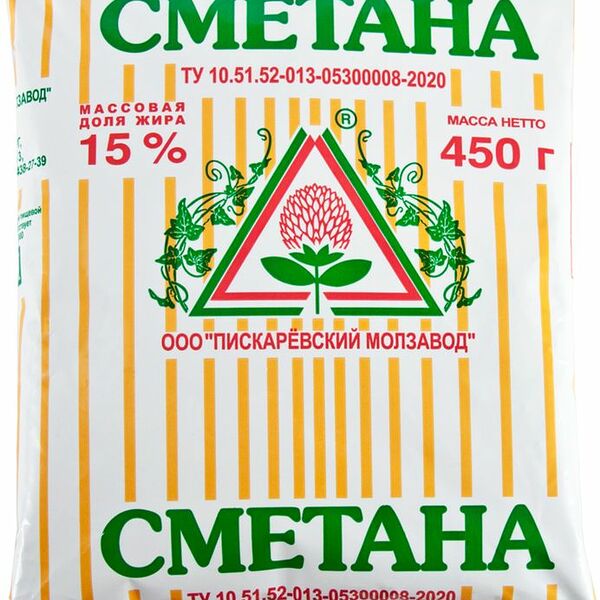 Сметана Пискаревский молочный завод, 15%