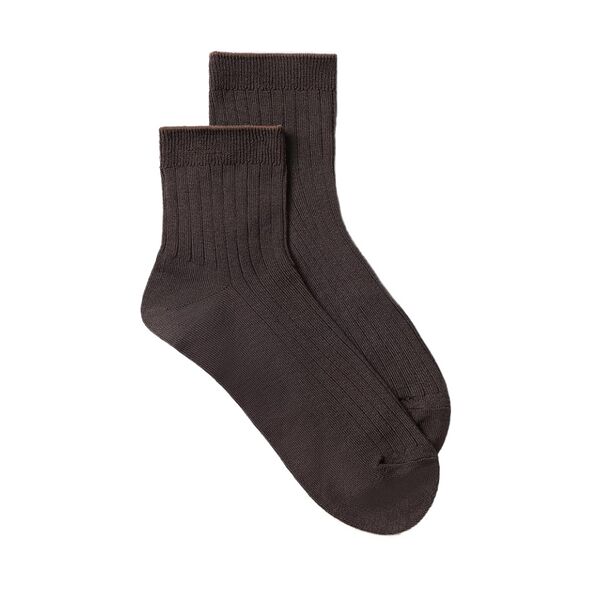 Носки средней длины женские из хлопка, цвет горький шоколад, Belle You, размер 38-39 (25), Китай