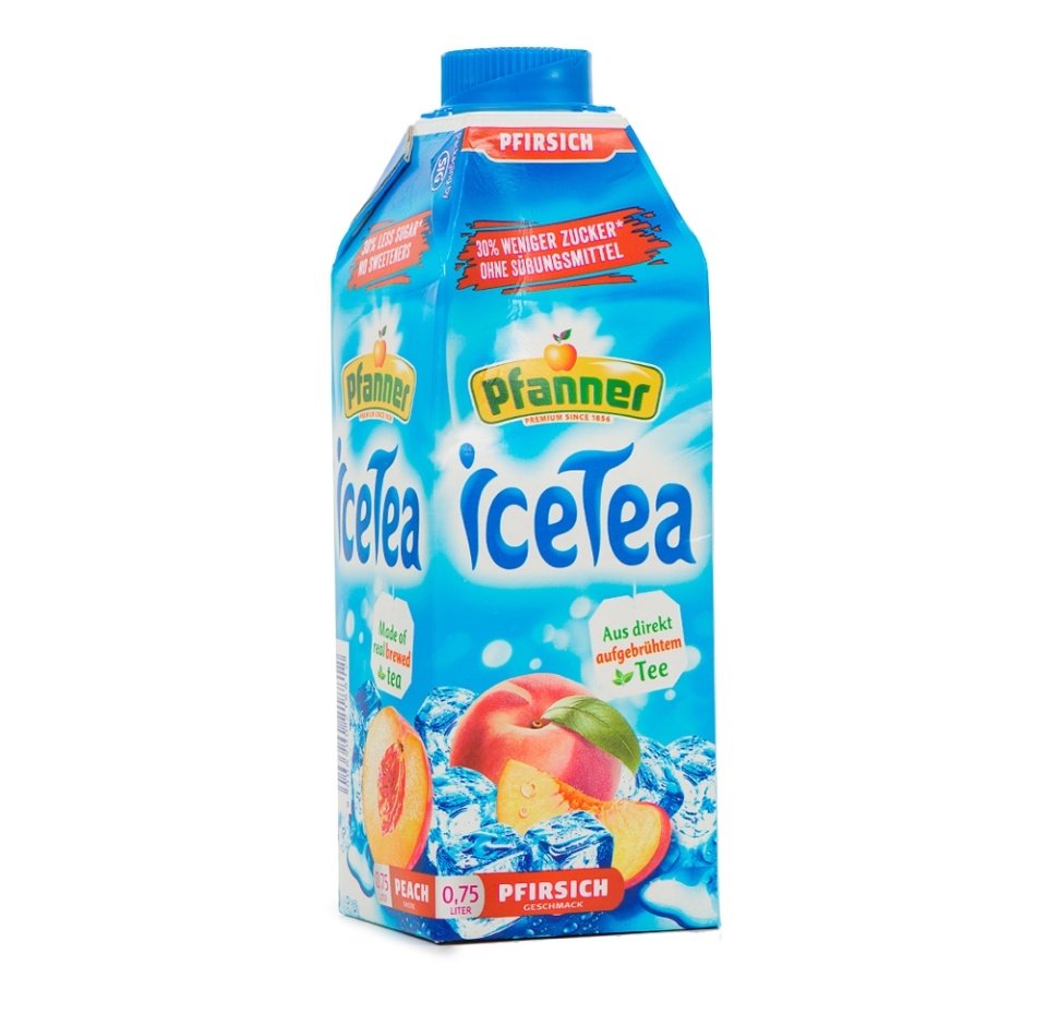 

Холодный чай Pfanner Ice Tea персиковый с уменьшенным количеством сахара 0.75 л