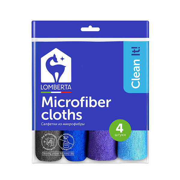 Салфетки универсальные Lomberta Microfiber Cloths 4 шт