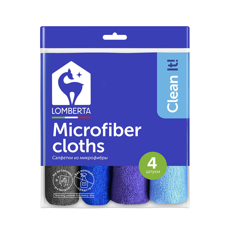 

Салфетки универсальные Lomberta Microfiber Cloths 4 шт