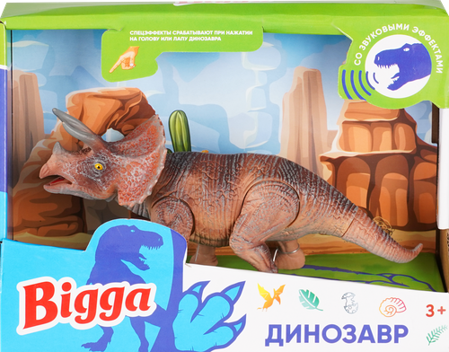 

Игрушка BIGGA Динозавр со световыми и звуковыми эффектами, Арт. OTE0655655 в ассортименте