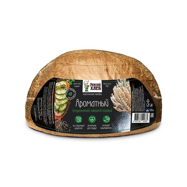 Хлеб Ароматный Рижский Хлеб бездрожжевой заварной подовый