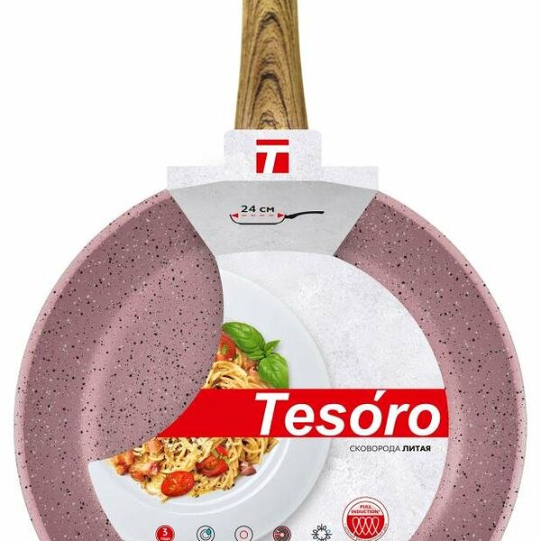 Сковорода Нева Металл Посуда Tesoro Pink, 24 см