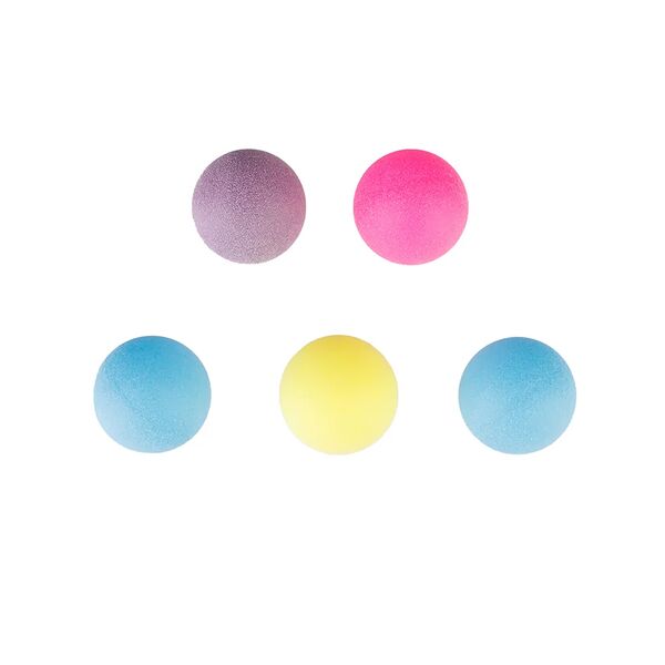 Набор из 5-ти игрушек для кошек Мячики, разноцветные