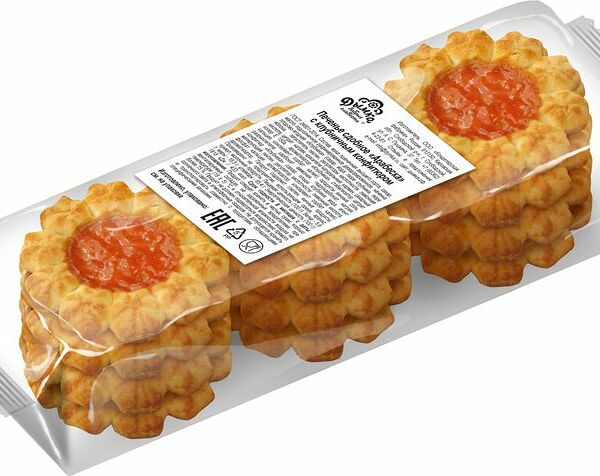 Печенье Дымка Арабеска сдобное с клубничным конфитюром