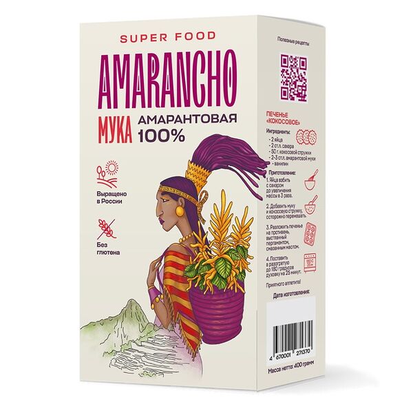 Мука Amarancho из амаранта 400 г, Россия
