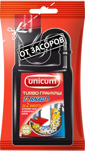 

Средство для удаления засоров Unicum Tornado гранулированное 70 г