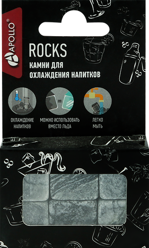 Камни для охлаждения напитков Apollo Rocks 6 шт
