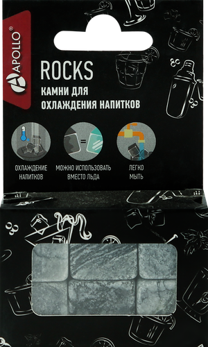 

Камни для охлаждения напитков Apollo Rocks 6 шт