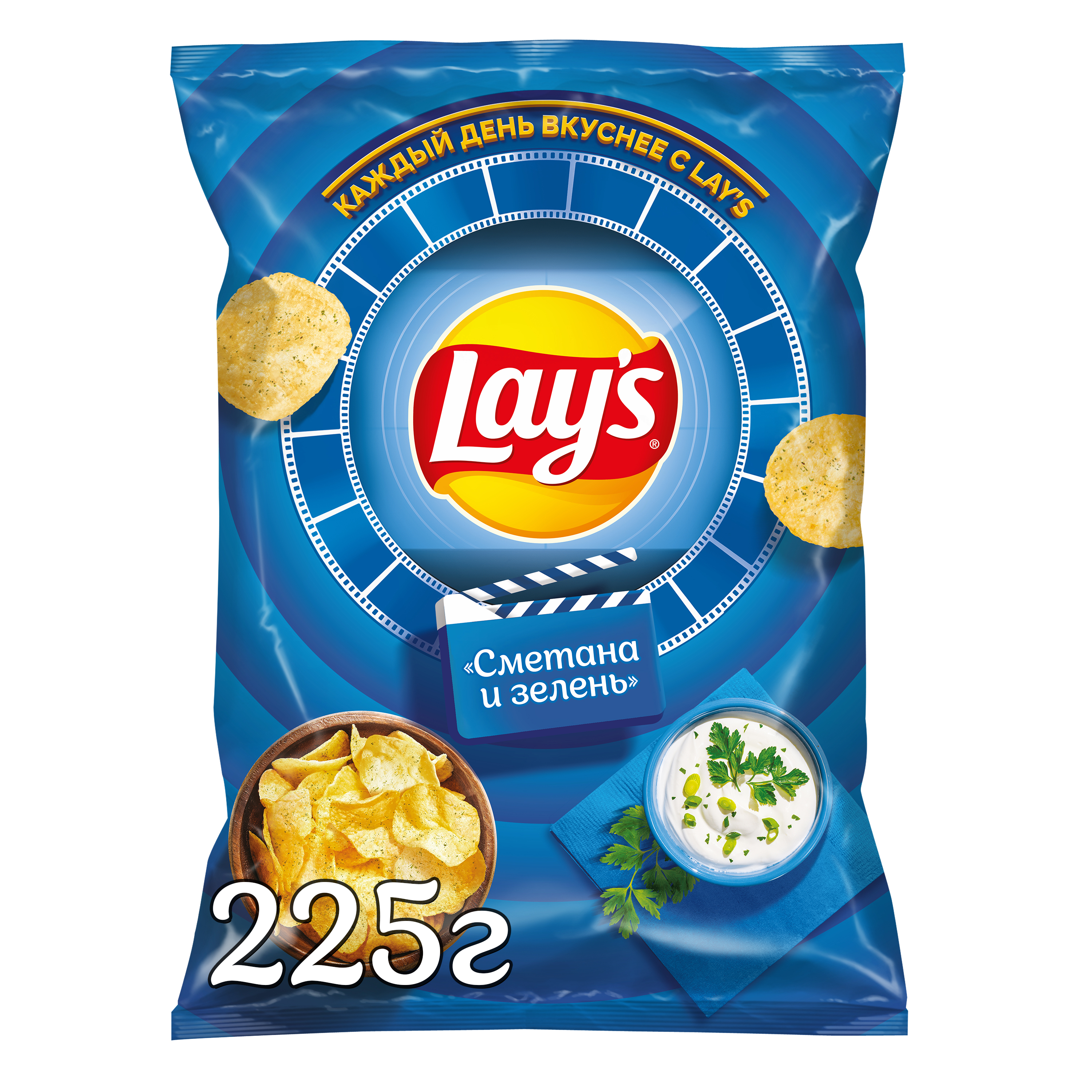 

Чипсы картофельные Lay's Сметана-Зелень 225г