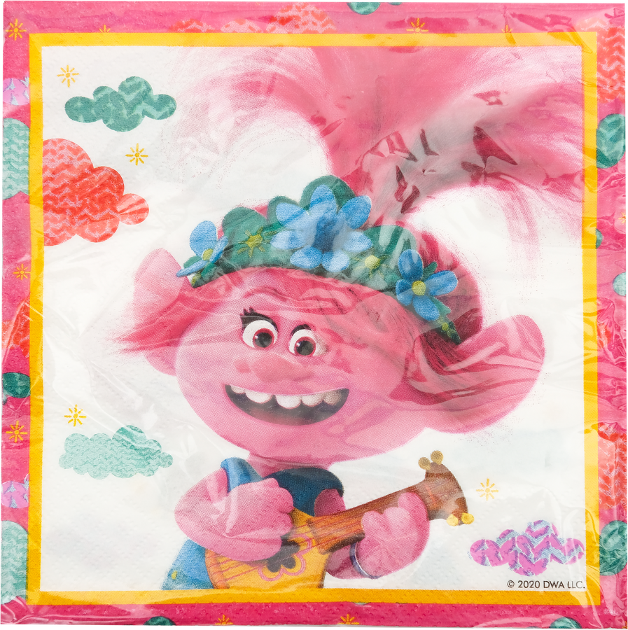 

Салфетки PROCOS Trolls, 2 слоя 33х33см, Арт. 87016, 20шт