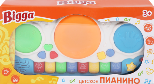 

Игрушка Bigga детское пианино со световыми и звуковыми эффектами