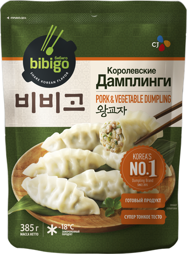

Дамплинги Bibigo Королевские свинина и овощи 385 г