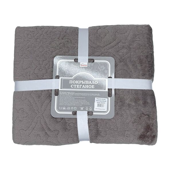 Покрывало стеганое Tressa, 220х240 см, серый