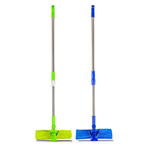 Vetta окномойка двусторонняя (скребок 23см+микрофибра 25х7см), телеск.черенок нерж.сталь 105см в ассортименте