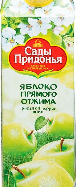 Сок Сады Придонья яблочный прямого отжима 1л